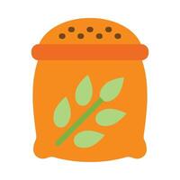 Wheat Sack Flat Icon vector