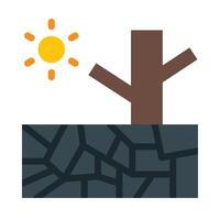 Drought Flat Icon vector