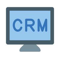 icono plano crm vector