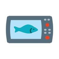 Fish Finder Flat Icon vector