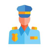 policía oficial plano icono vector