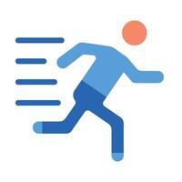 Running Flat Icon vector