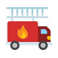 Fire Truck Flat Icon vector