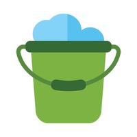 Water Bucket Flat Icon vector