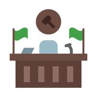 Courtroom Flat Icon vector