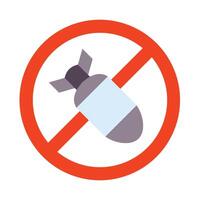 No War Flat Icon vector