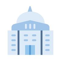 Government Building Flat Icon vector