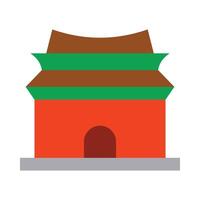 Ming Dynasty Tombs Flat icon vector