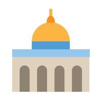 Dome Of The Rock Flat icon vector