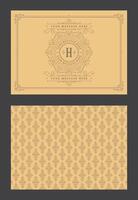 Vintage ornament greeting card calligraphic ornate swirls and vignettes frame design template vector