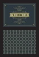 Vintage ornament greeting card calligraphic ornate swirls and vignettes frame design template vector