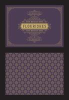 Vintage ornament greeting card calligraphic ornate swirls and vignettes frame design template vector