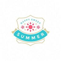 Summer holidays label or badge typography slogan design vector