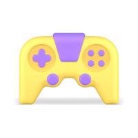 Modern electronic gamepad computer joystick for internet game playing 3d icon realistic vector