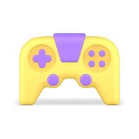 Modern electronic gamepad computer joystick for internet game playing 3d icon realistic vector