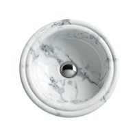 Solid marble sink ,a marble sink on a white background AI-Generative png