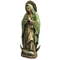 statue of the virgin mary, transparent AI-Generative png