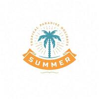 Summer holidays label or badge typography slogan design vector