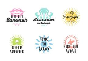 Summer holidays typography inspirational quotes or sayings design vector