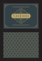 Vintage ornament greeting card calligraphic ornate swirls and vignettes frame design template vector