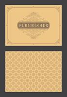 Vintage ornament greeting card calligraphic ornate swirls and vignettes frame design template vector