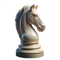 blanc Chevalier échecs pièce 3d graphique png