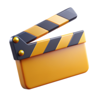 Clapperboard Cinema 3d Render png