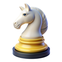 blanco Caballero ajedrez pedazo 3d activo png