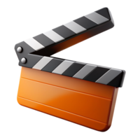 Realistic Clapperboard Cinema 3d Asset png