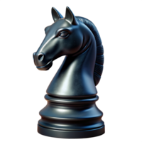 Black Knight Chess Piece 3d Asset png