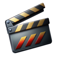 realista claquete cinema 3d item png