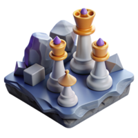 Rock Chessboard 3d Concept png