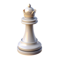 blanc reine échecs pièce 3d concept png