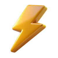 Thunder Bolt 3d Symbol png