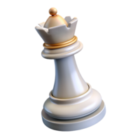 blanc reine échecs pièce 3d objet png