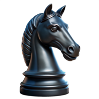 Black Knight Chess Piece 3d Image png