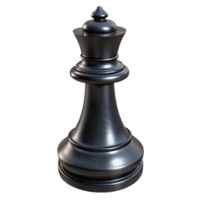 schwarz Königin Schach Stück 3d Konzept png
