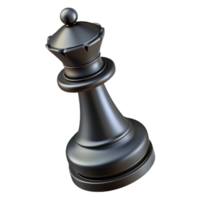 schwarz Königin Schach Stück 3d png