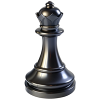 Preto rainha xadrez peça 3d elemento png