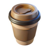 koffie papier kop 3d illustratie png