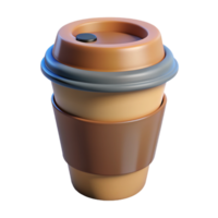 kaffe papper kopp 3d modell png