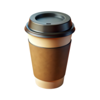 café papel copo 3d render png