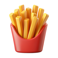 French Fries Snack 3d Food png