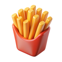 French Fries Snack 3d Render png