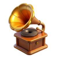 gramophone vinyle 3d conception png