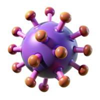 virus bacterias 3d diseño png