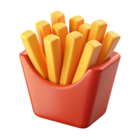 Französisch Fritten Snack 3d Bild png