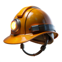 Hard Helmet with Lamp 3d Object png