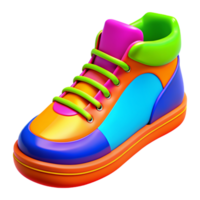 Colorful 3d Render Sneaker Design png