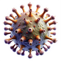 realistisch virus bacterie 3d beeld png